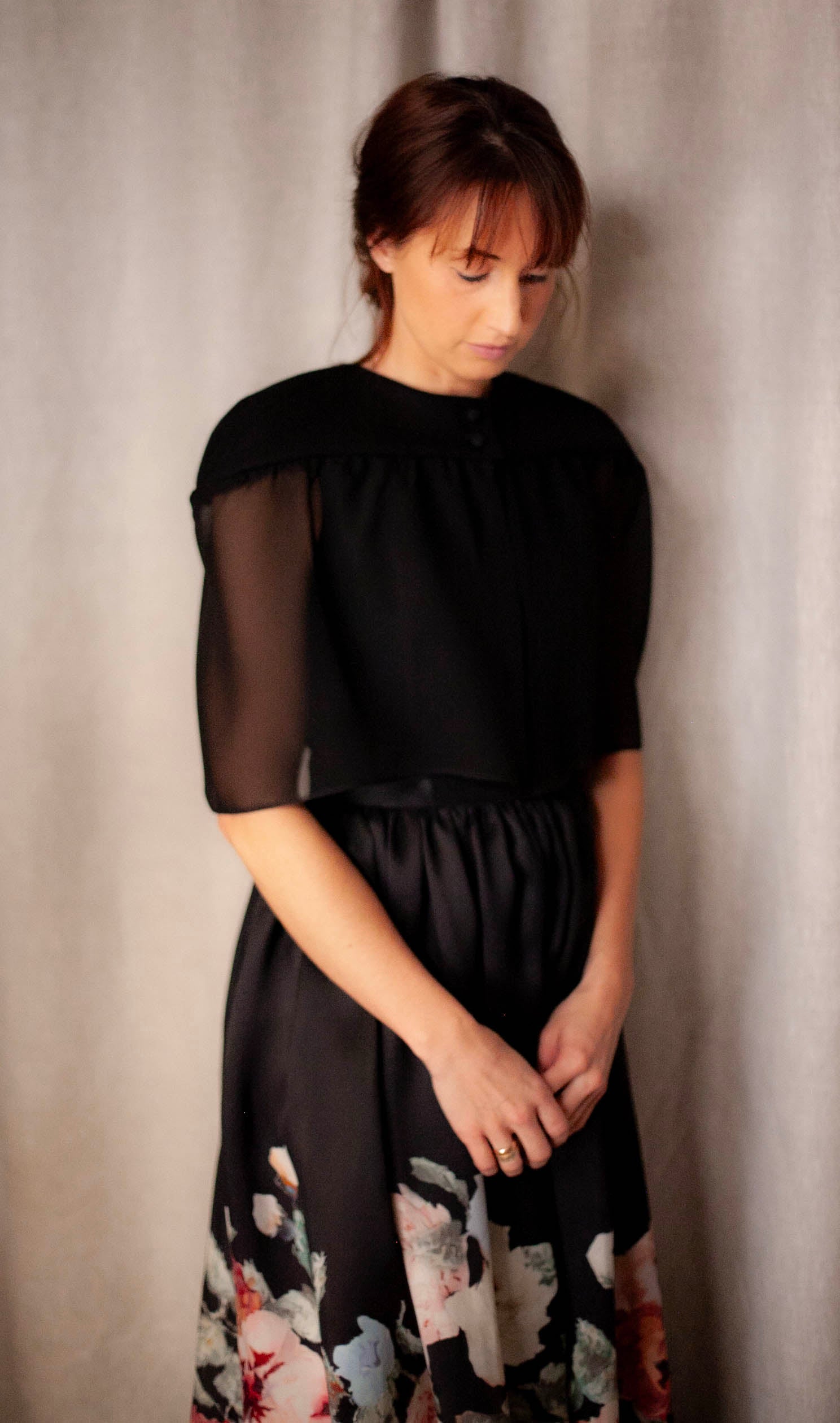 short black cape for gown