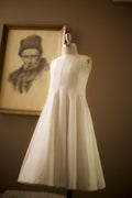 silk godet dress