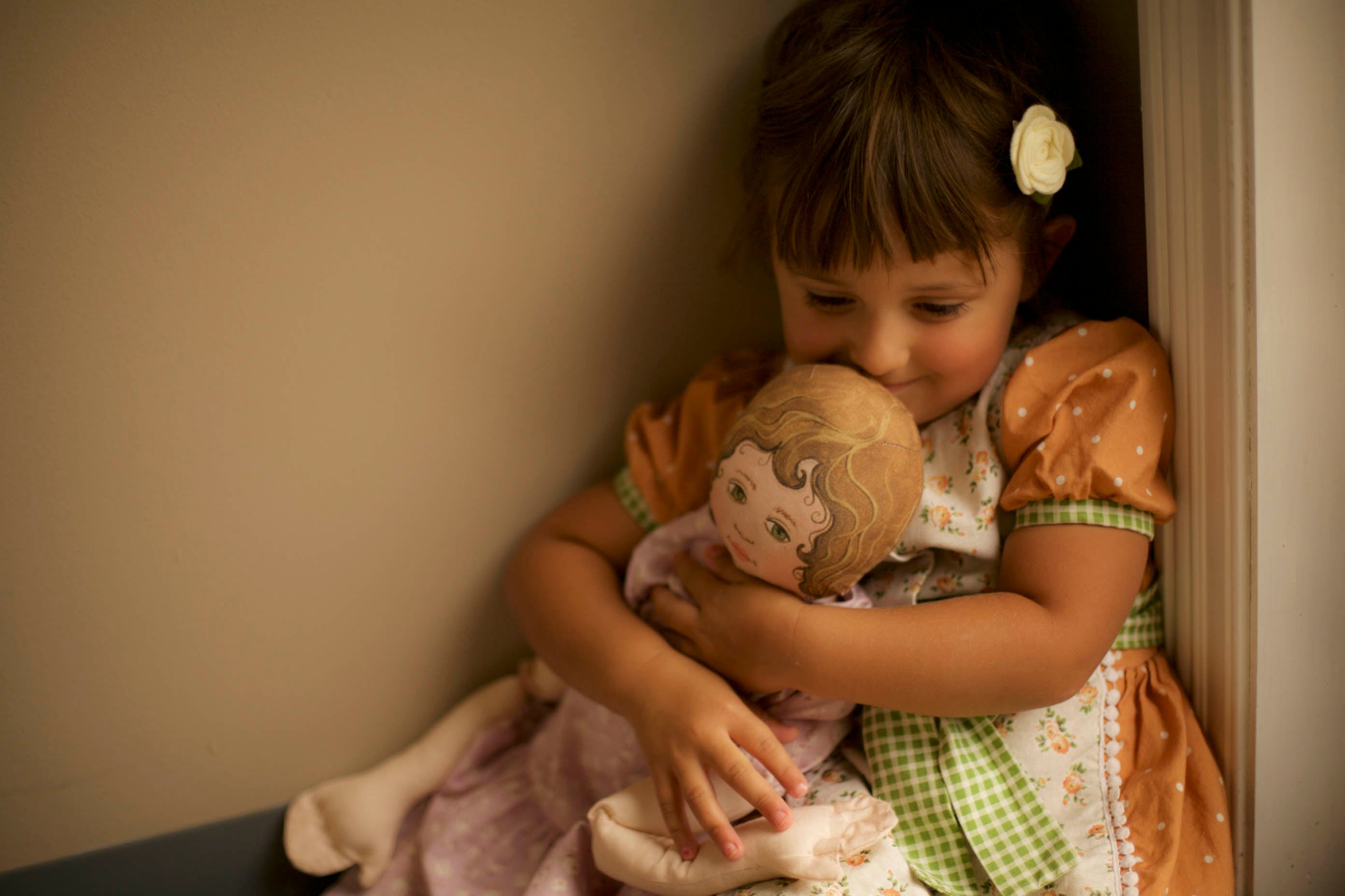 curly hair rag doll sewing pattern