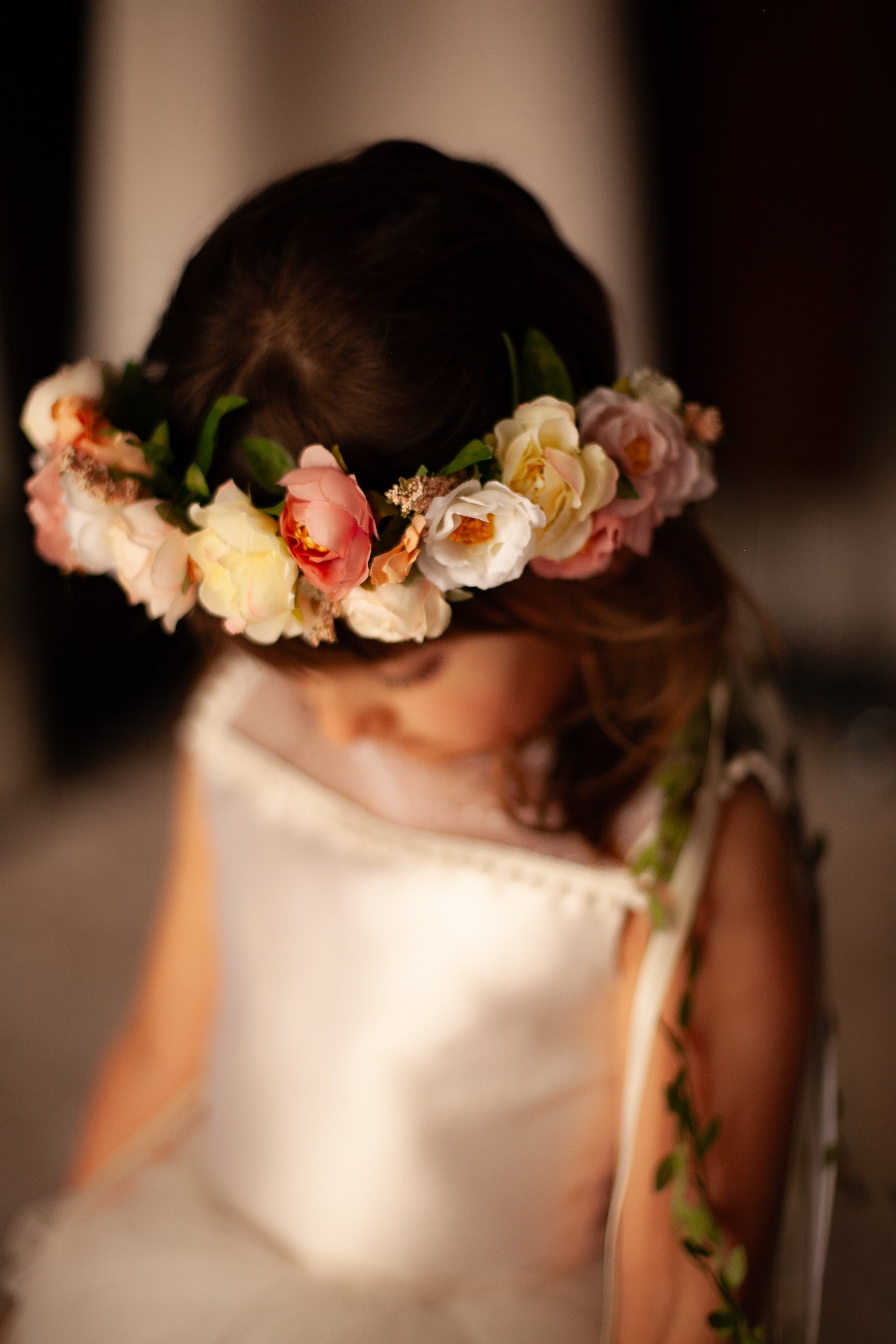 pink rose floral crowns