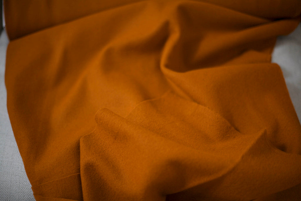 rust wool fabric