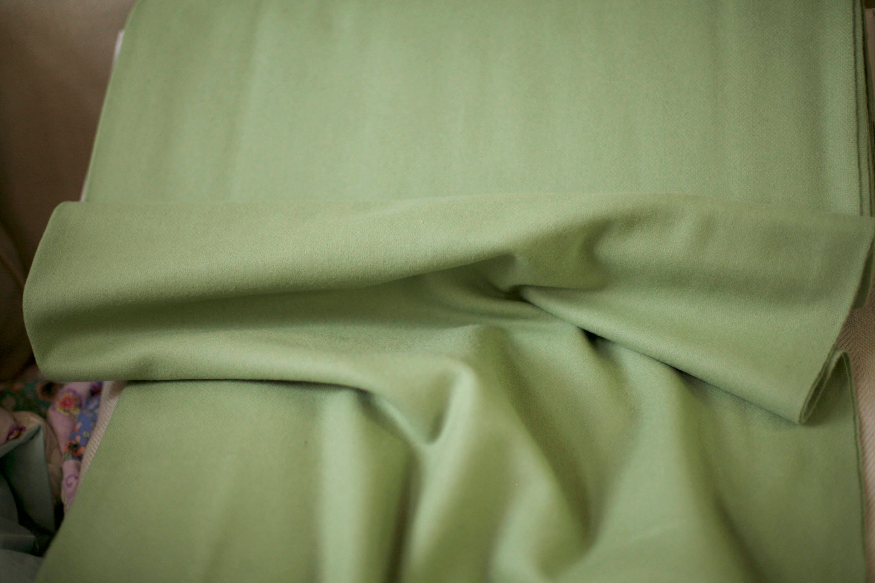 Sea Foam Wool Fabric