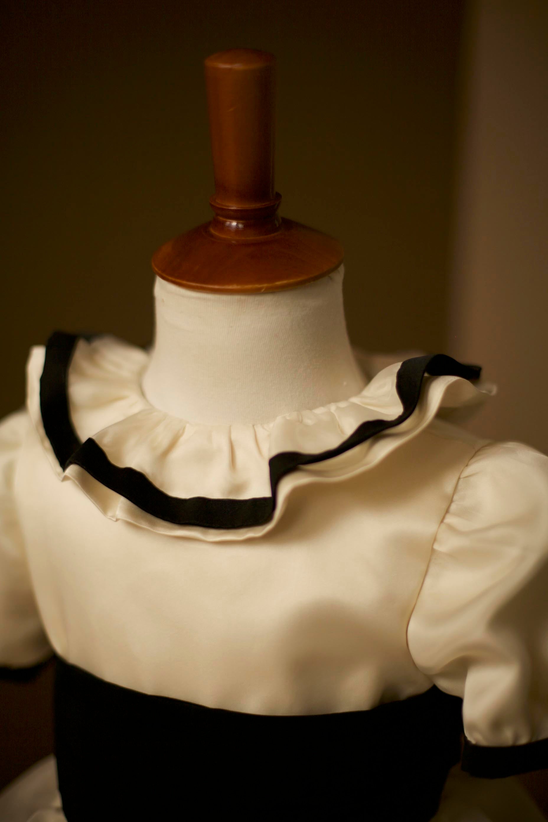 flower girl dress with flutter collar