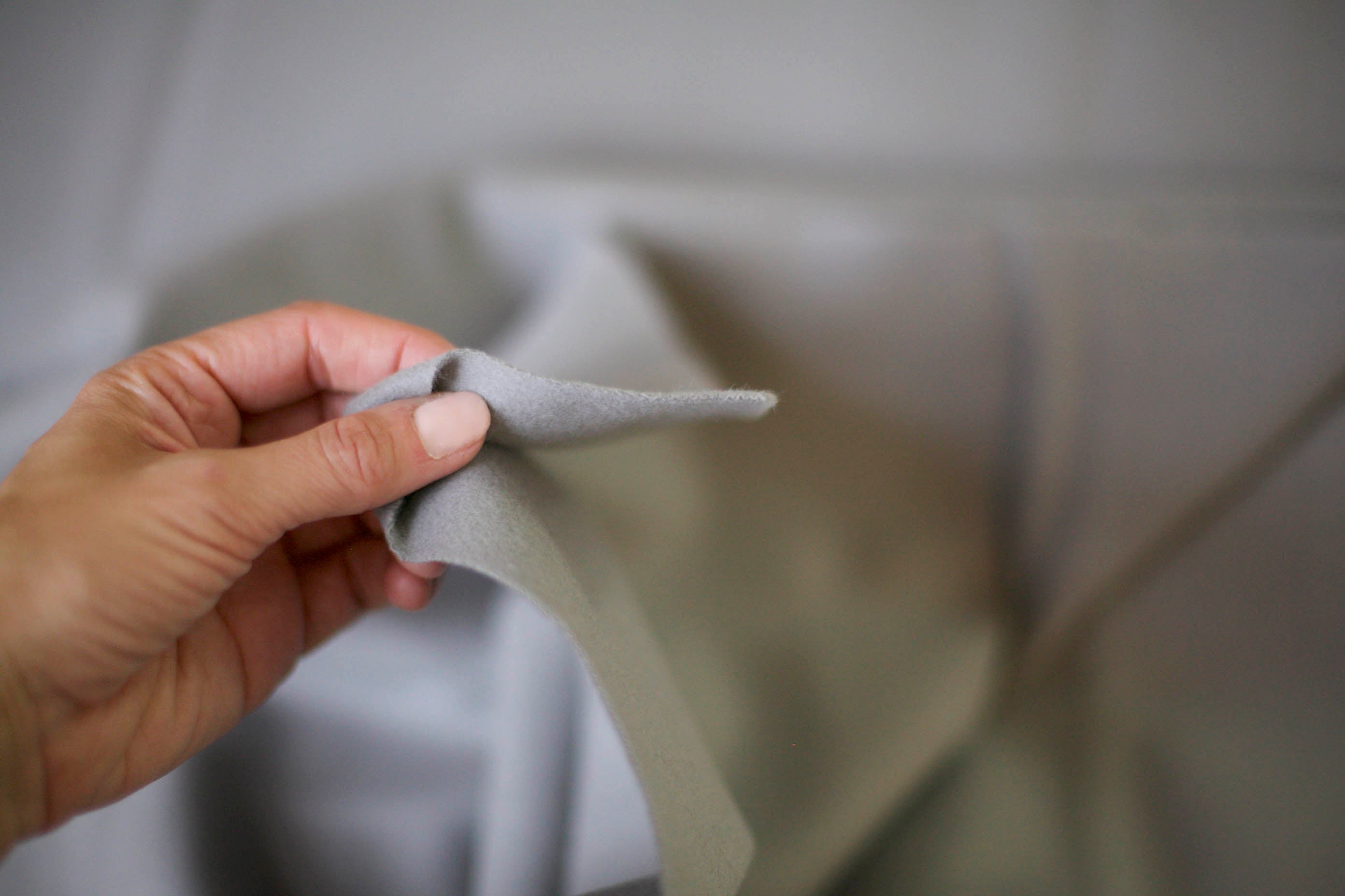 silver wool fabric