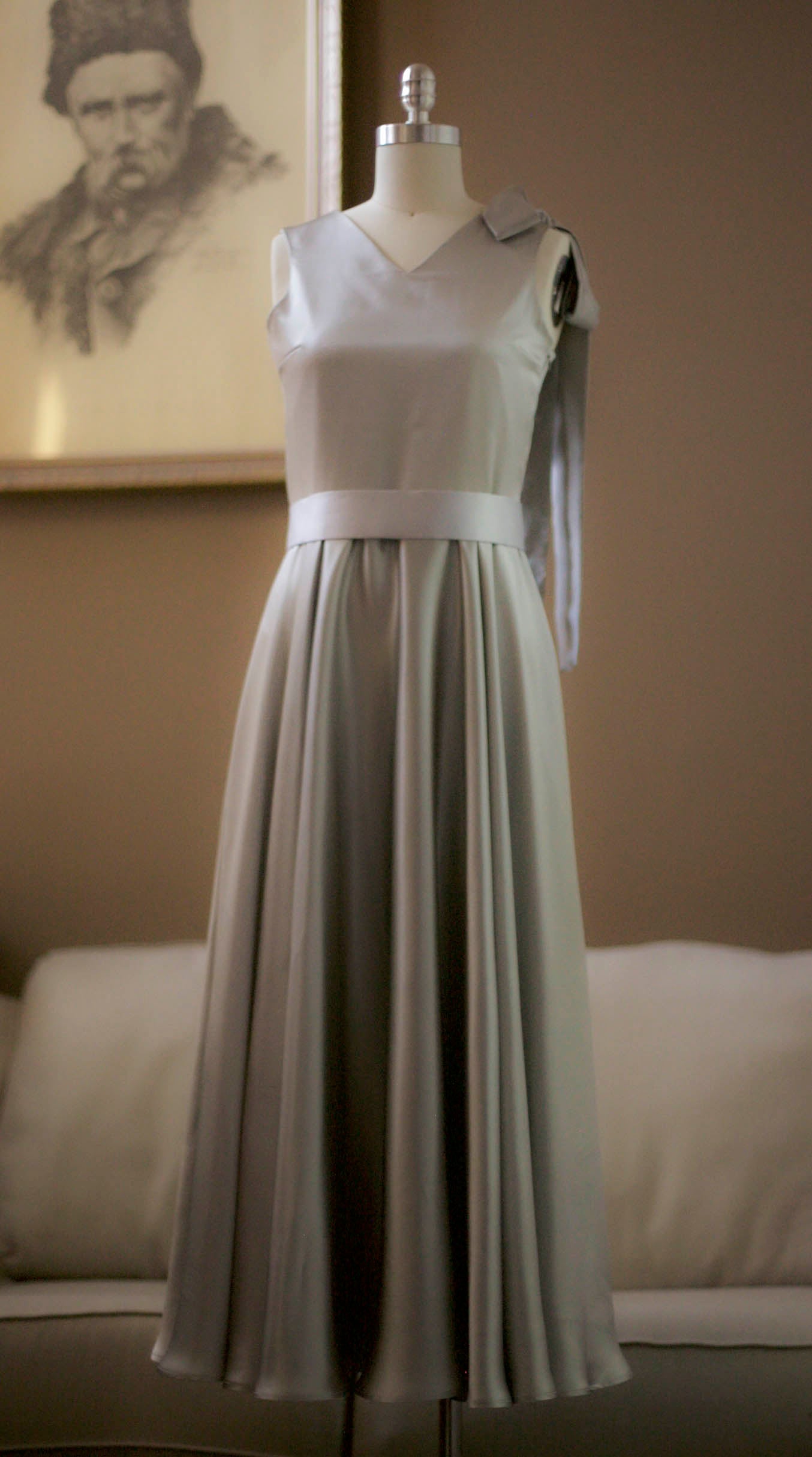 silk junior bridesmaid dress