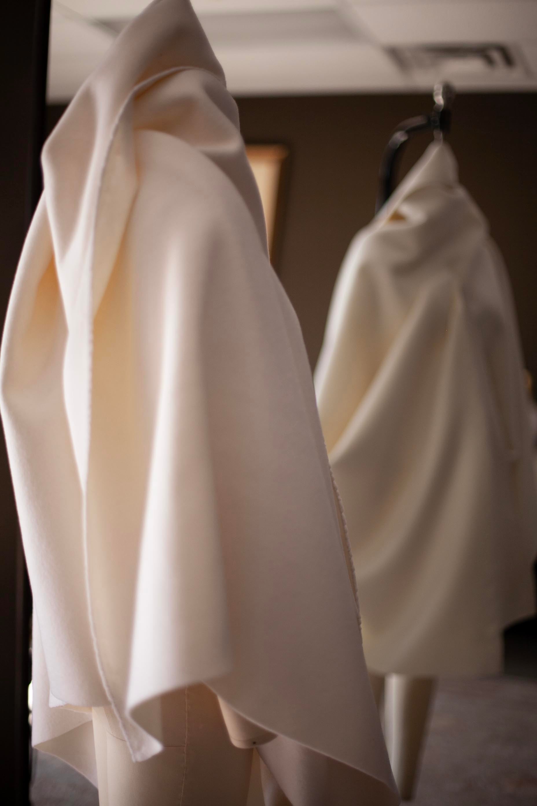 white heavyweight wool fabric