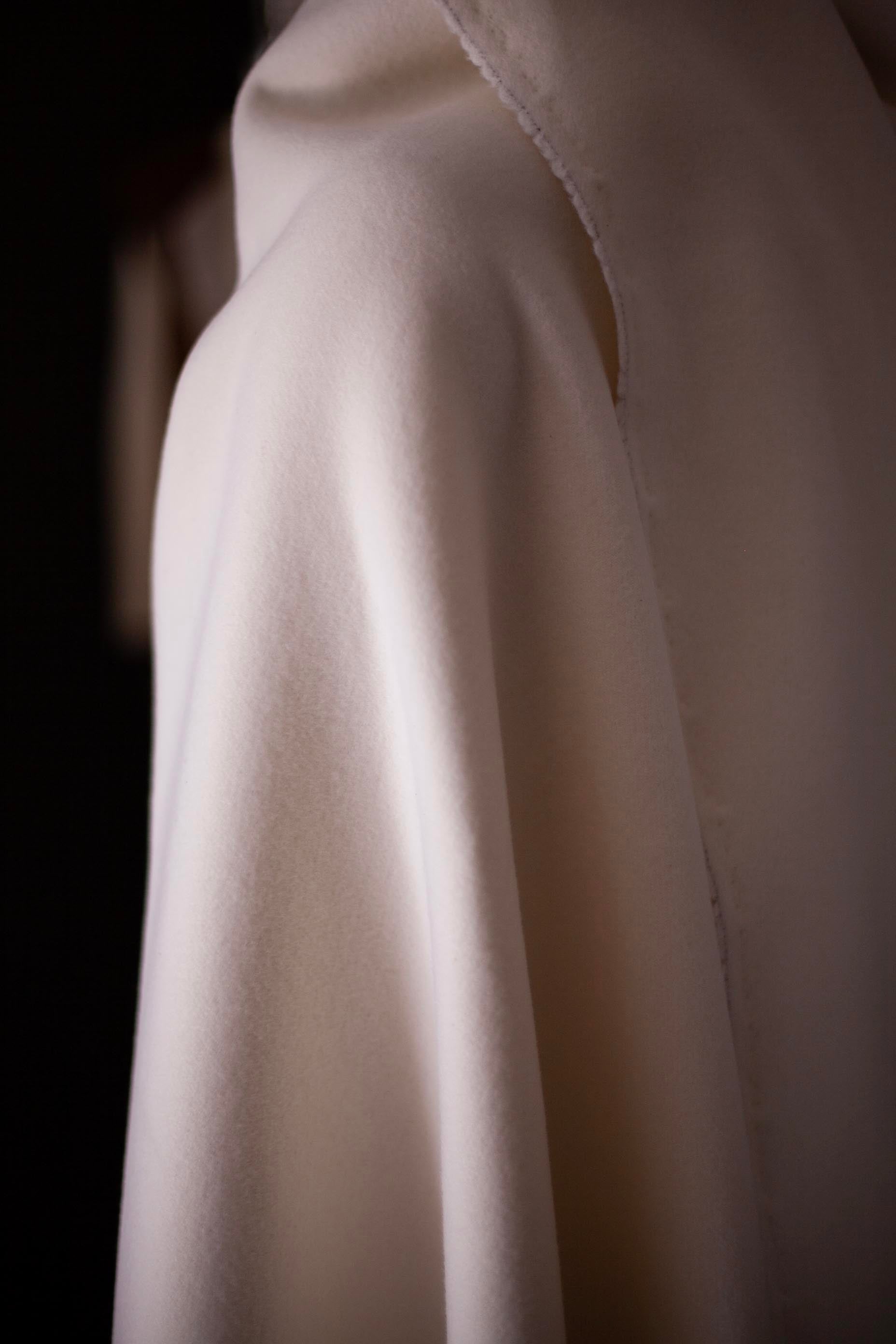 white wool cashmere fabric