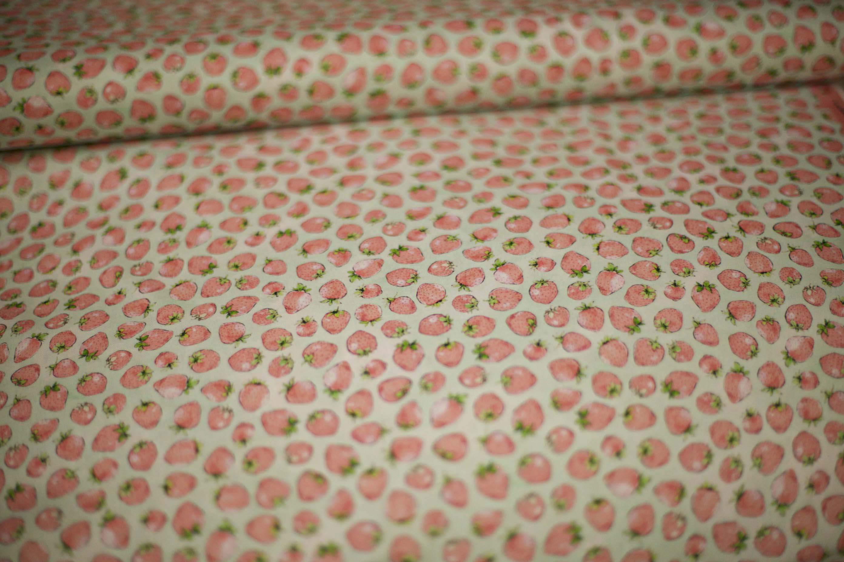strawberries fabric