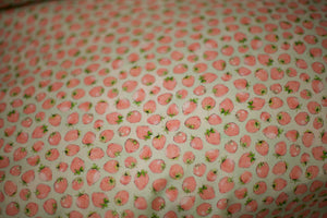 seafoam strawberries fabric