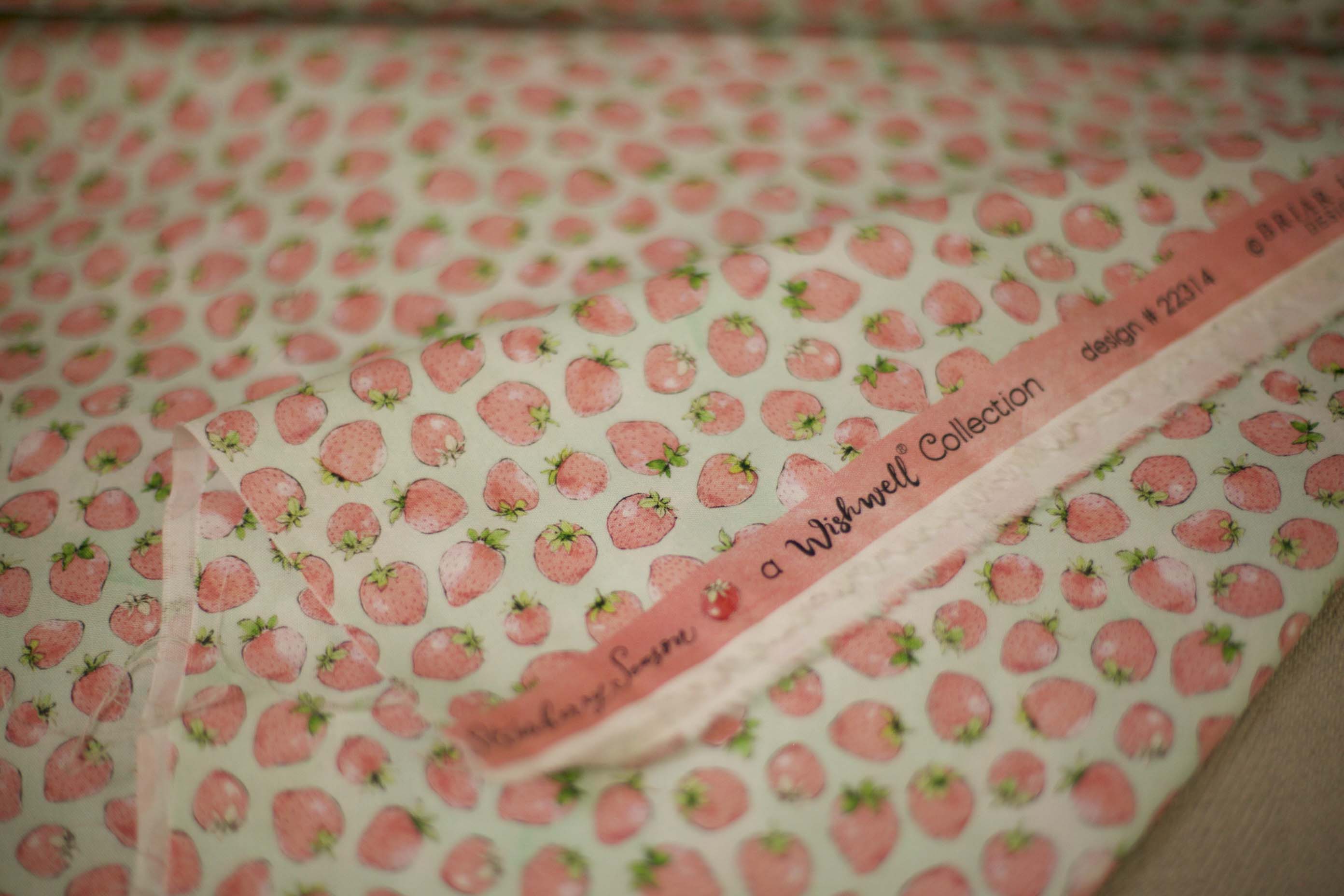 wishwell collection strawberries fabric