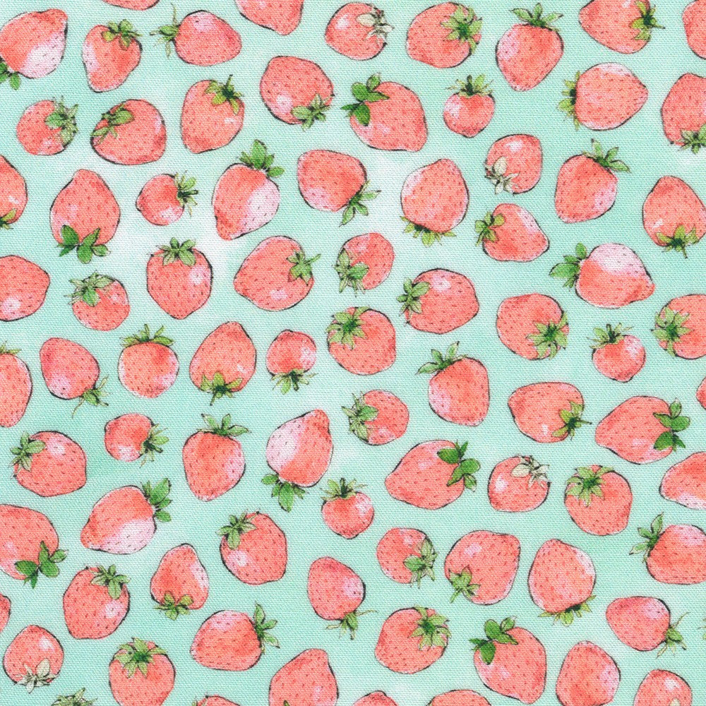 strawberries fabric
