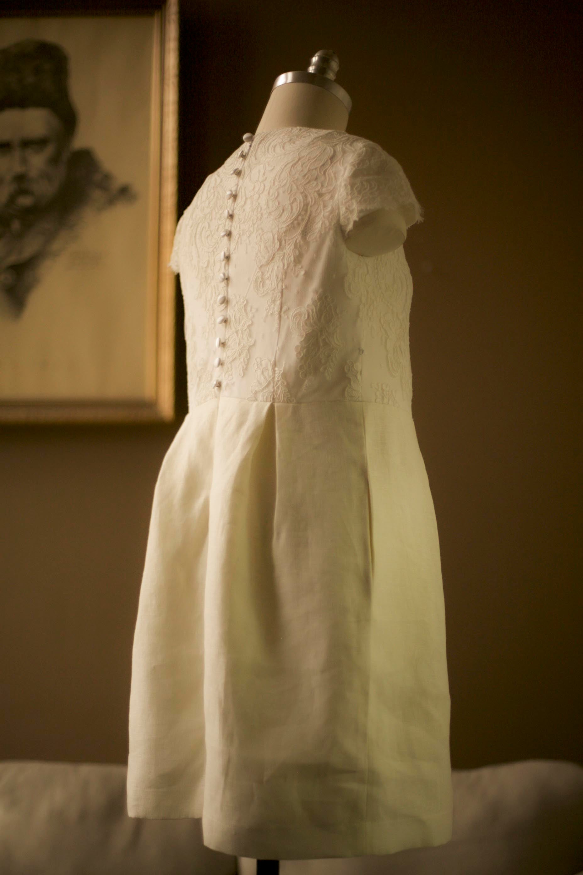 alencon lace dress
