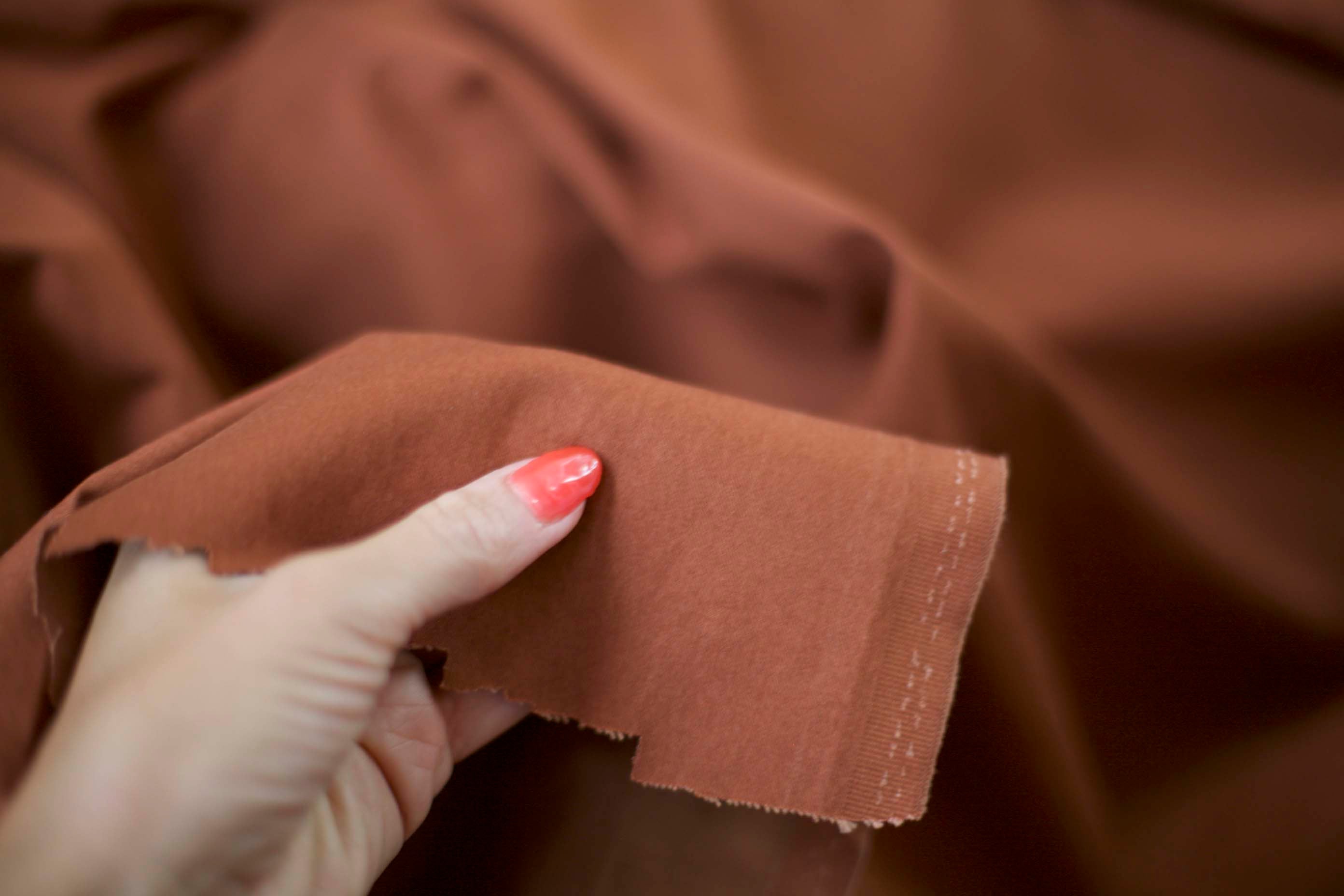 rust brown lyocell fabric
