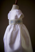flower girl dress with floral sash