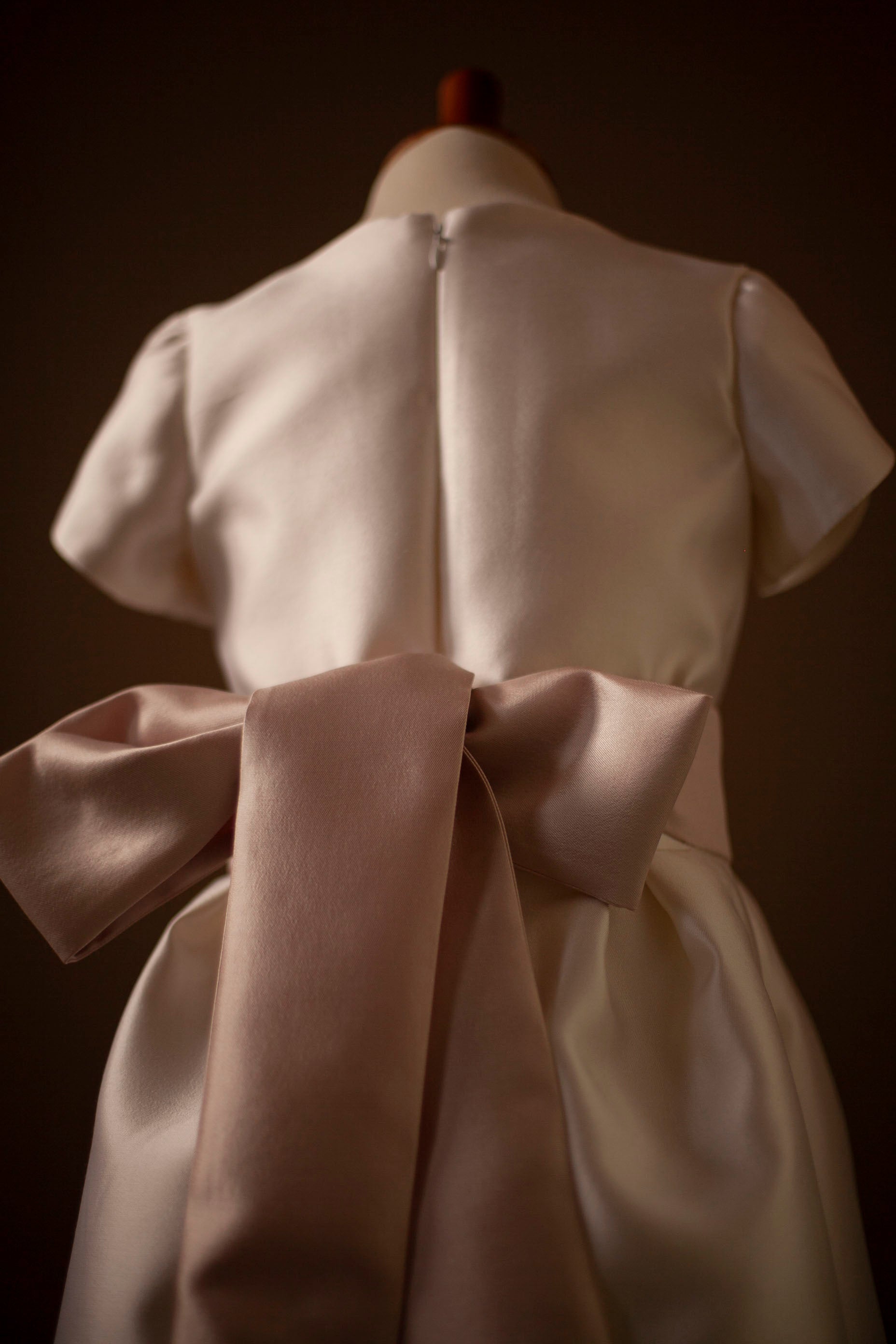 junior bridesmaid dress with big bow
