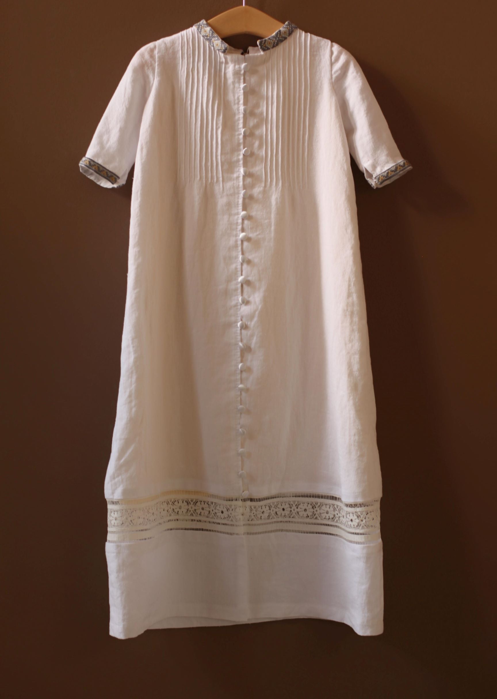 pin tucks christening gown