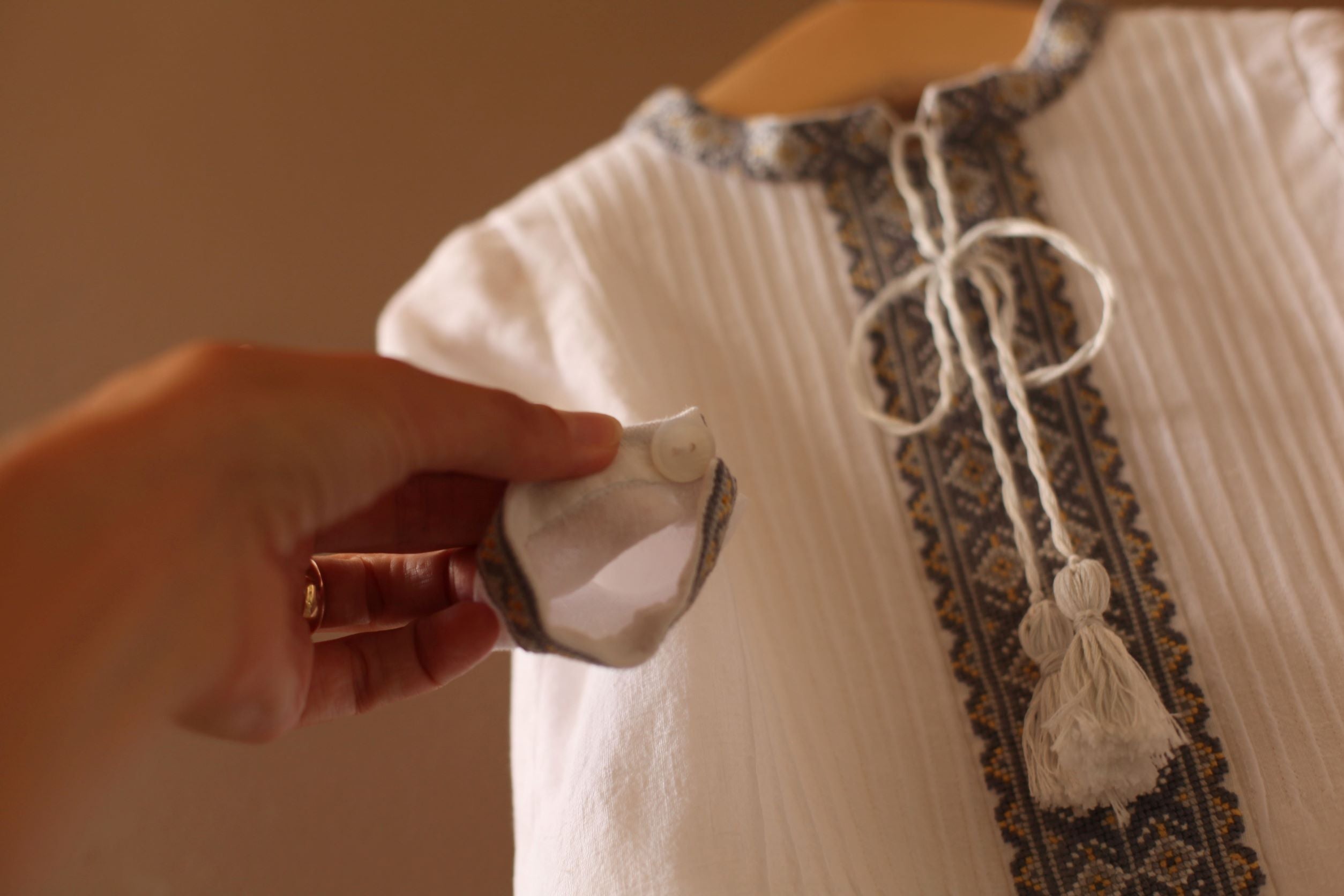 long sleeves christening gown