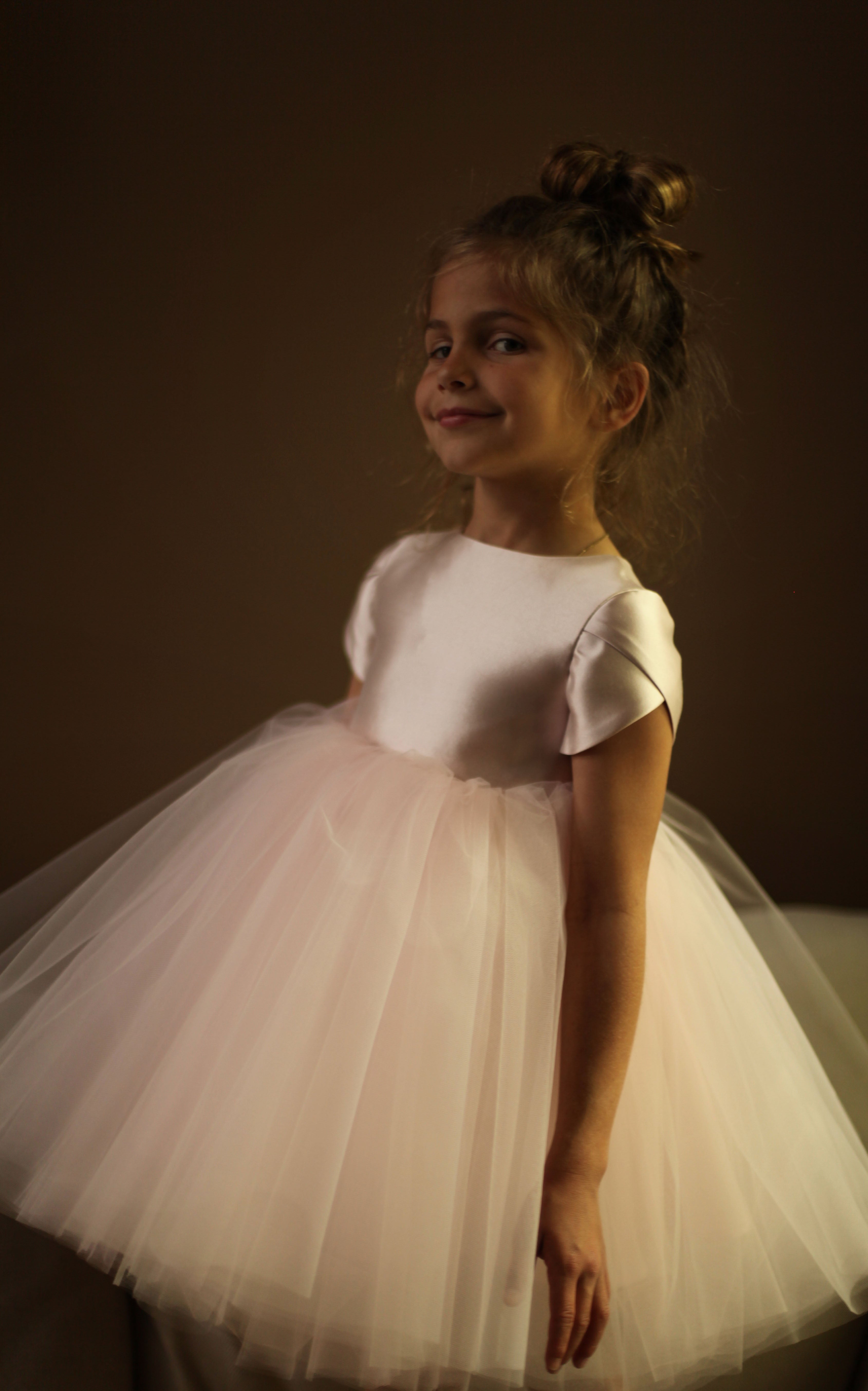 mauve flower girl dress