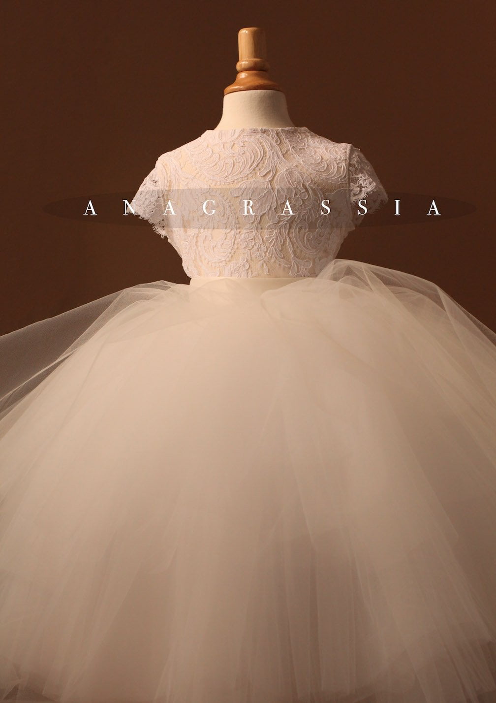 lace tulle flower girl dress