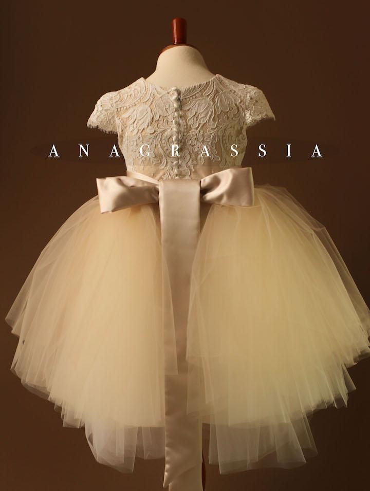 detachable skirt flower girl dress