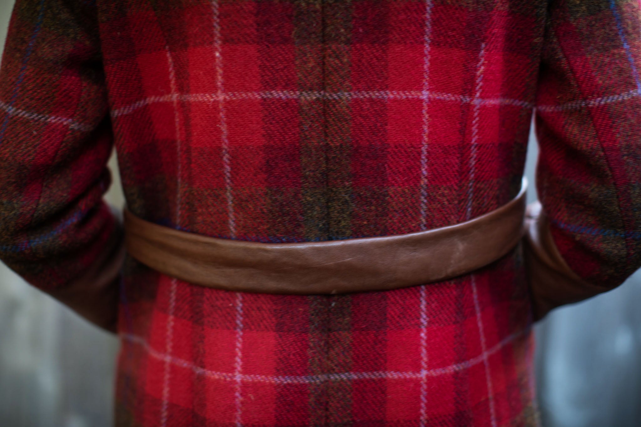 leather tweed jacket