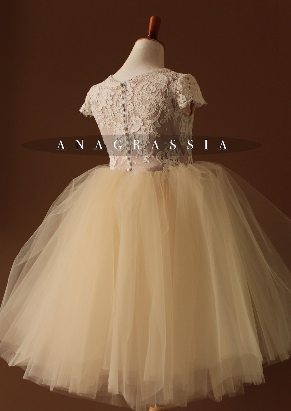 champagne flower girl dress