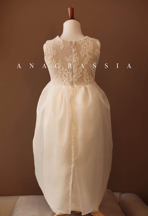 sheath silk organza girls dress
