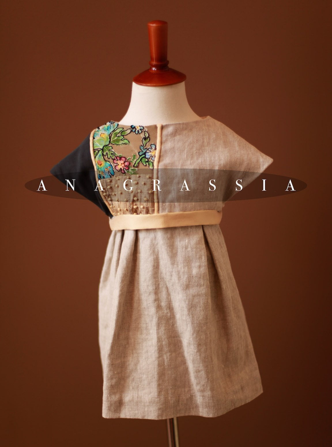 color block flower girl dress