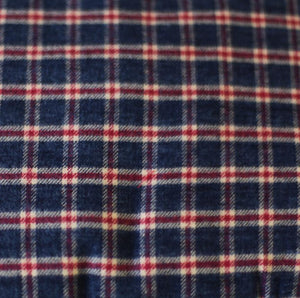 red blue plaid cotton fabric