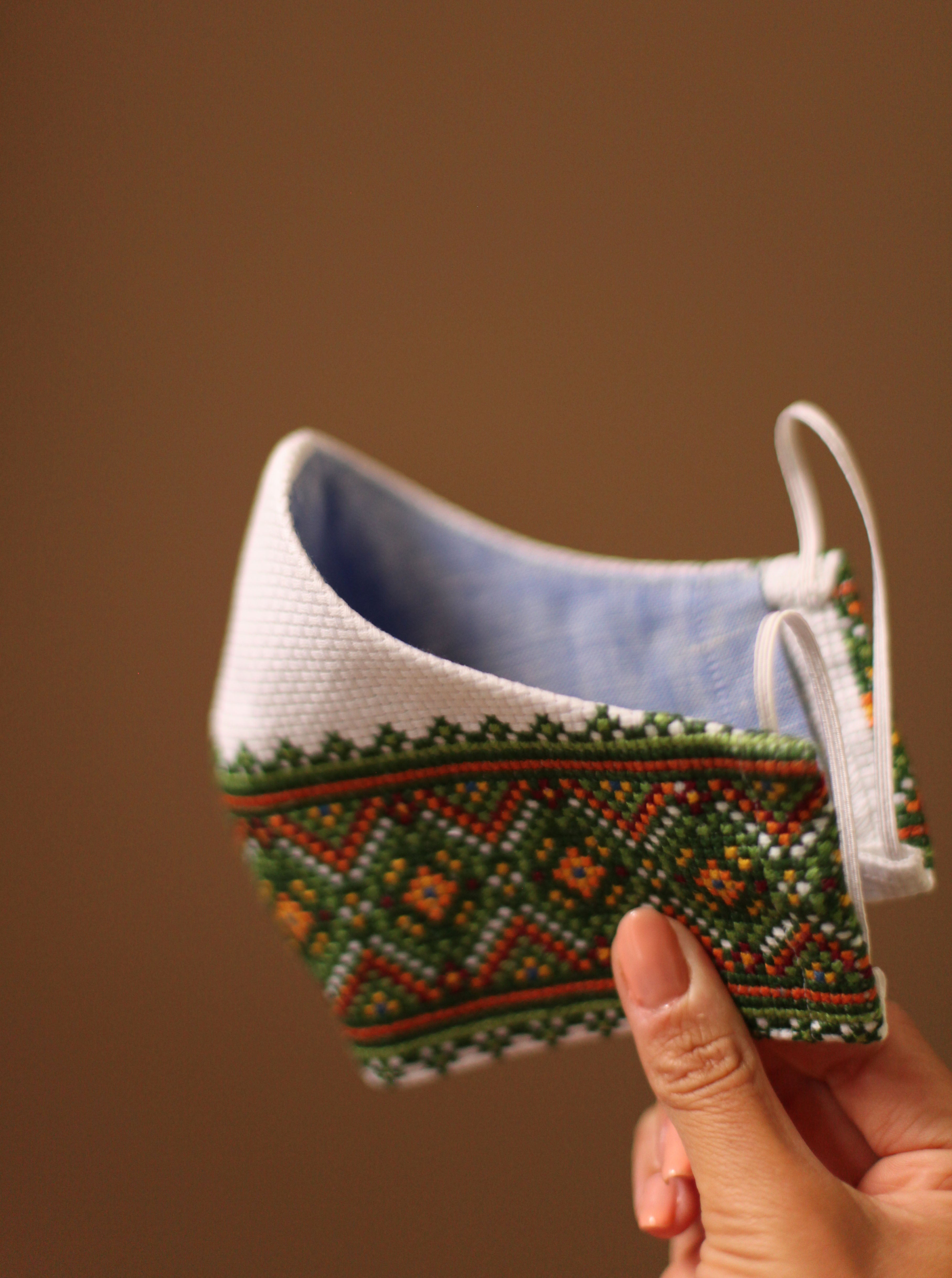 embroidered face mask