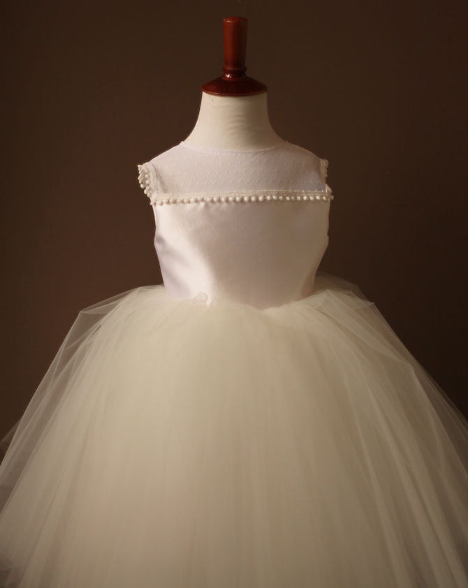 illusion neckline tulle dress