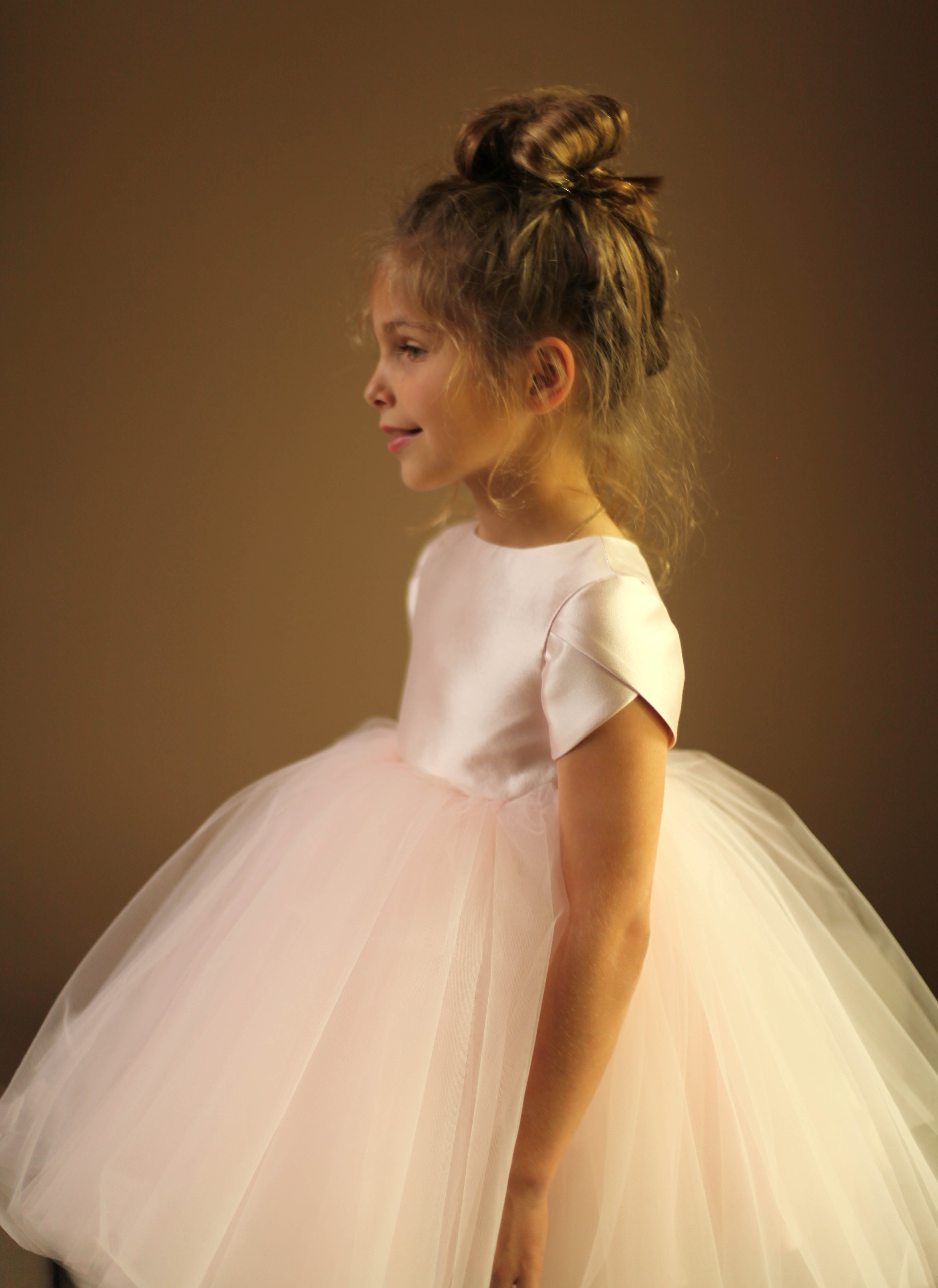 Pink Flower Girl Dress 7