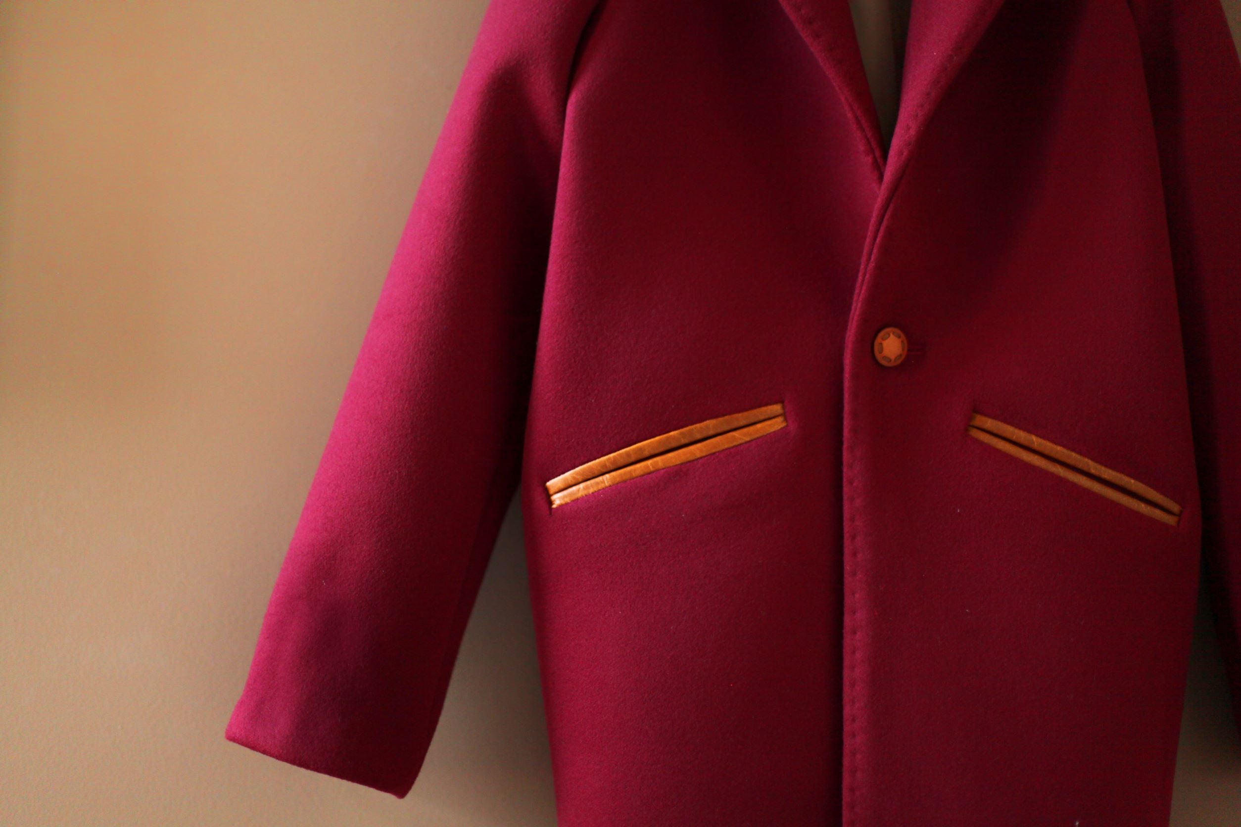 burgundy wool coat