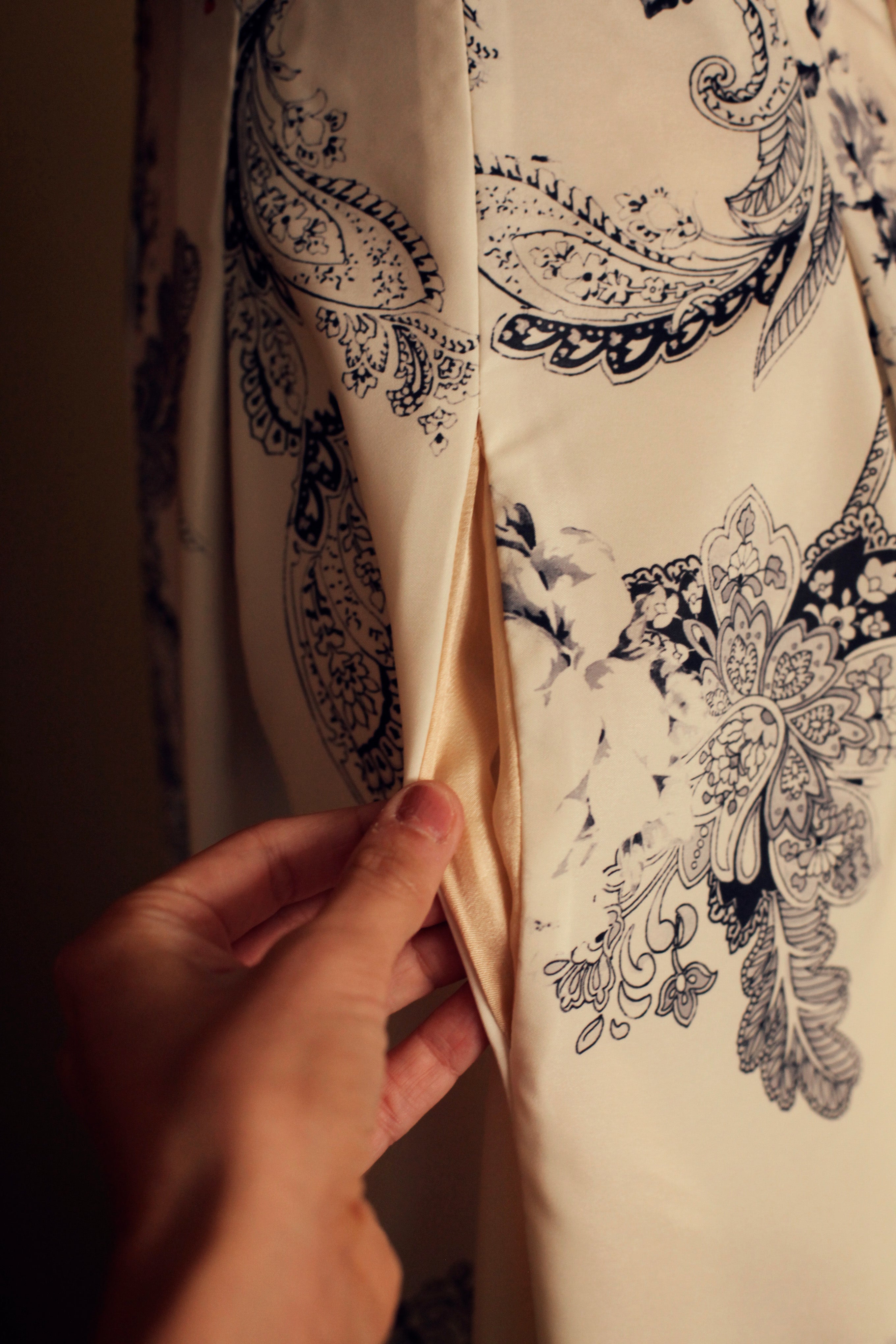 floral gown with pockets