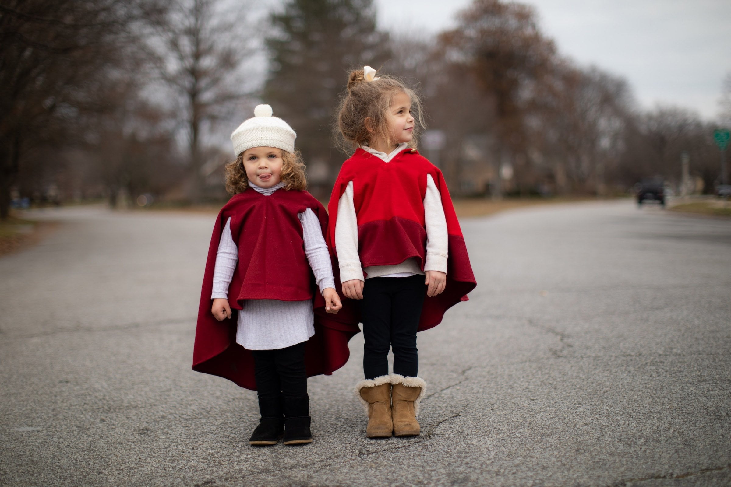 red wool capes