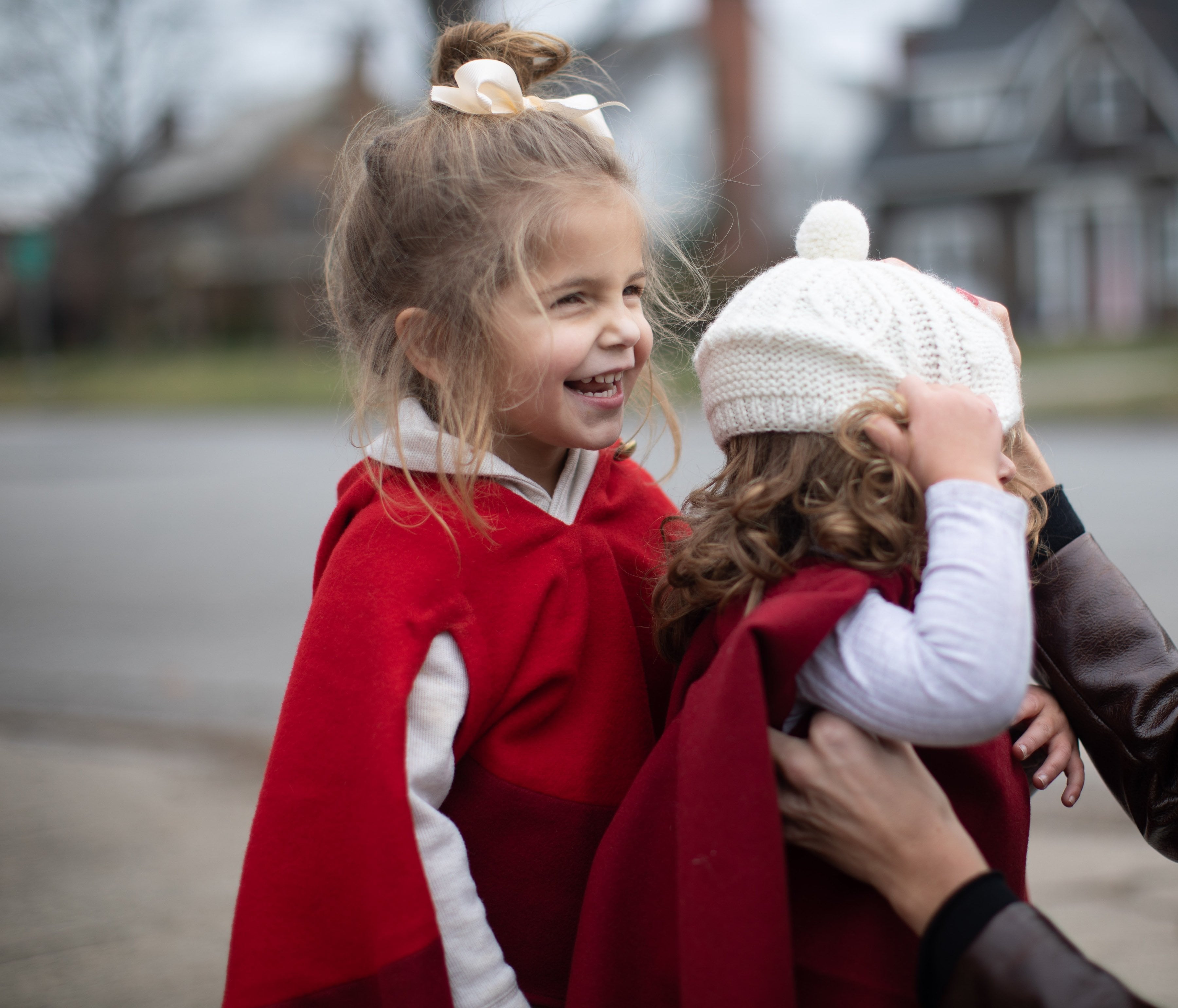 Burgundy red capes