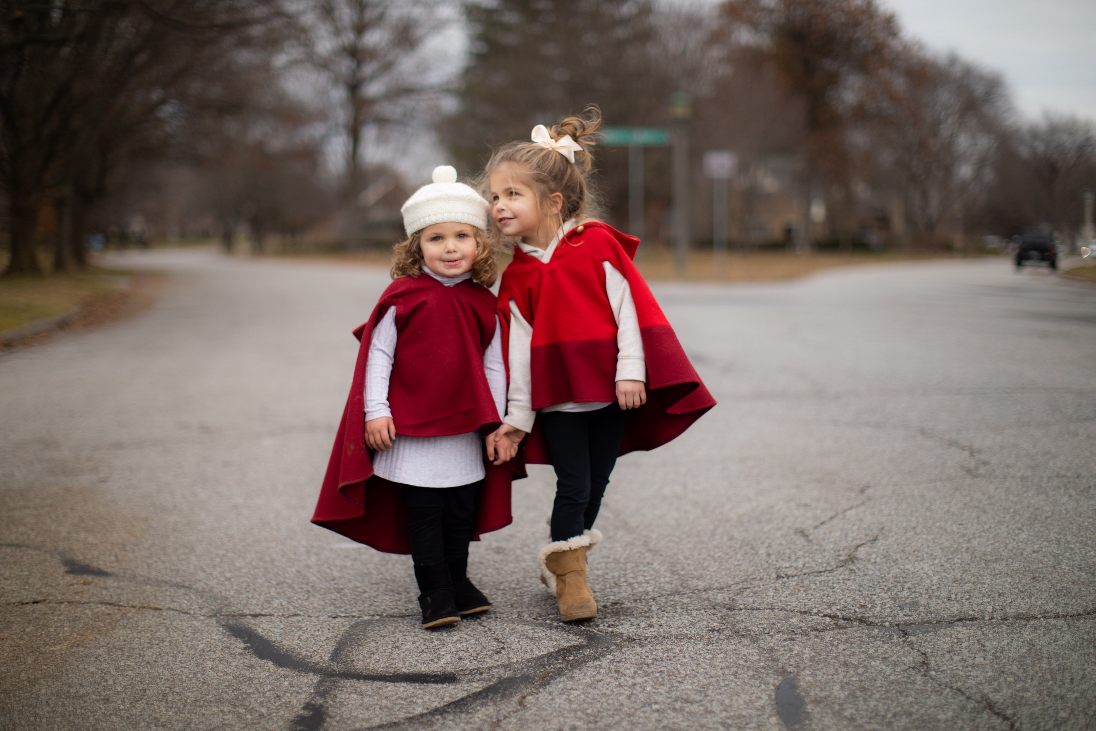 red wool capes