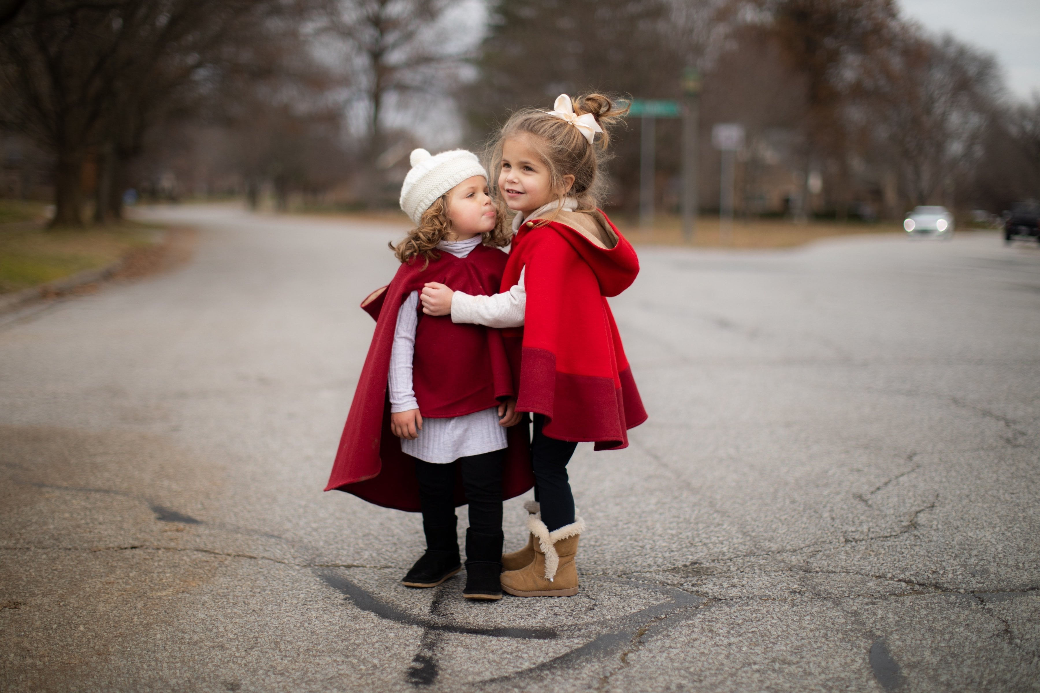 red wool capes
