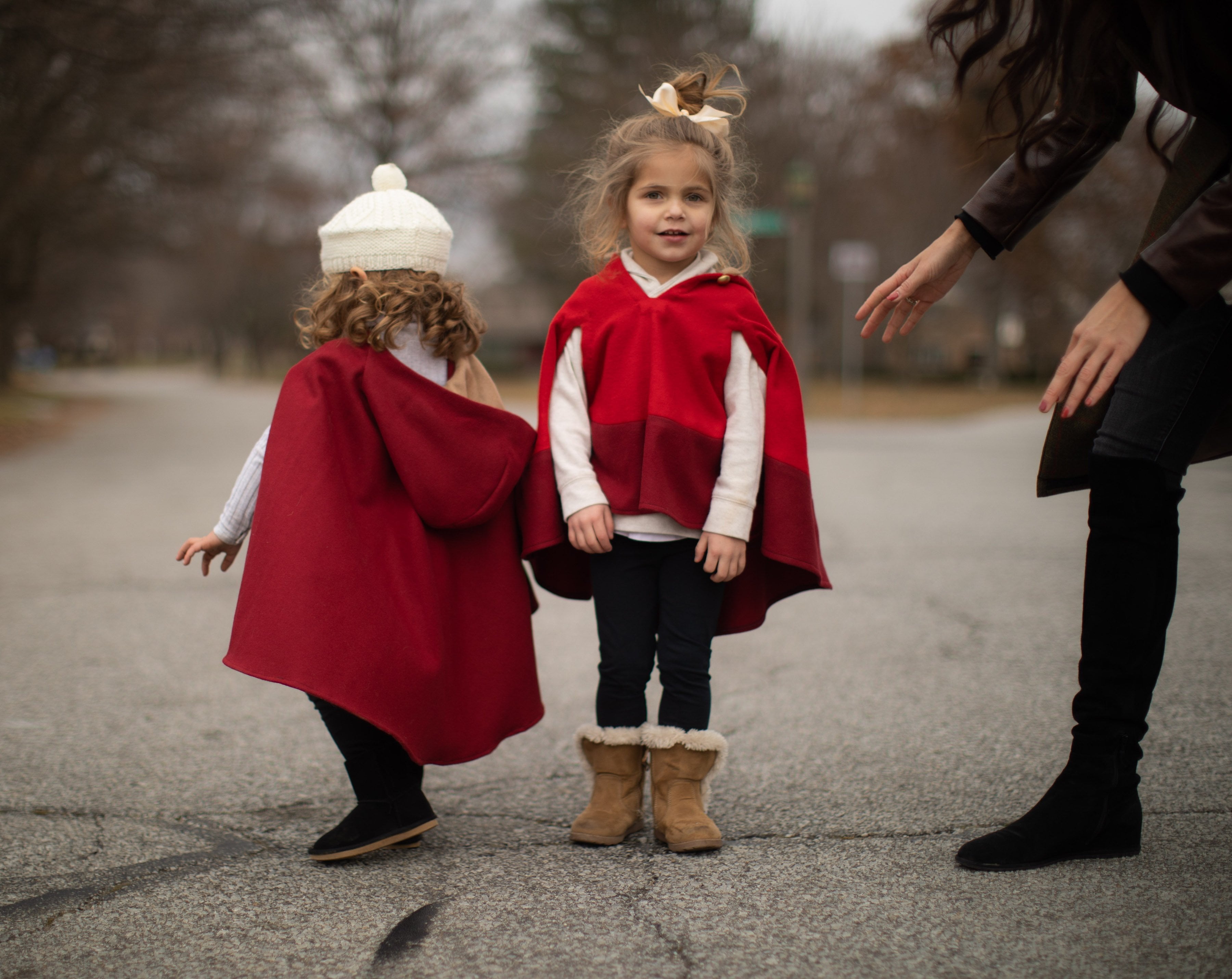 red wool capes
