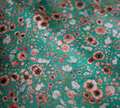 teal bunny fabric