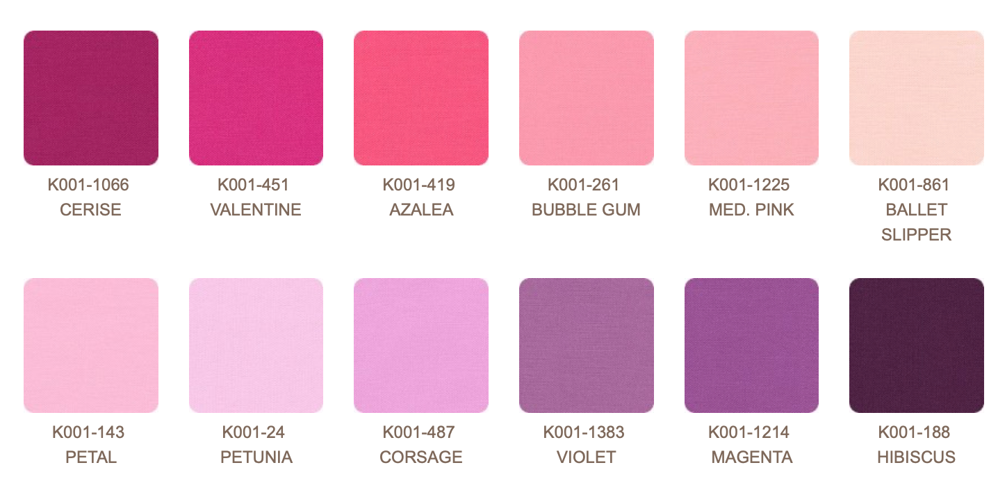 Kona Cotton - Wildberry Palette Ten Squares