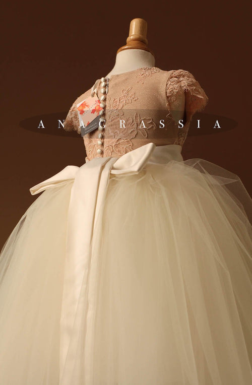 mauve flower girl dress