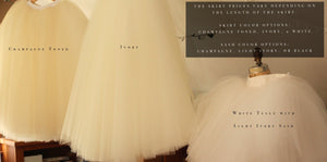Tulle skirts white ivory champagne