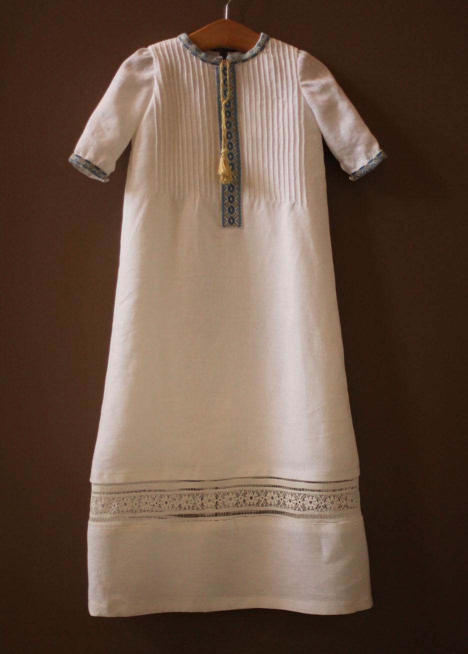 boys Ukrainian embroidered baptismal gown