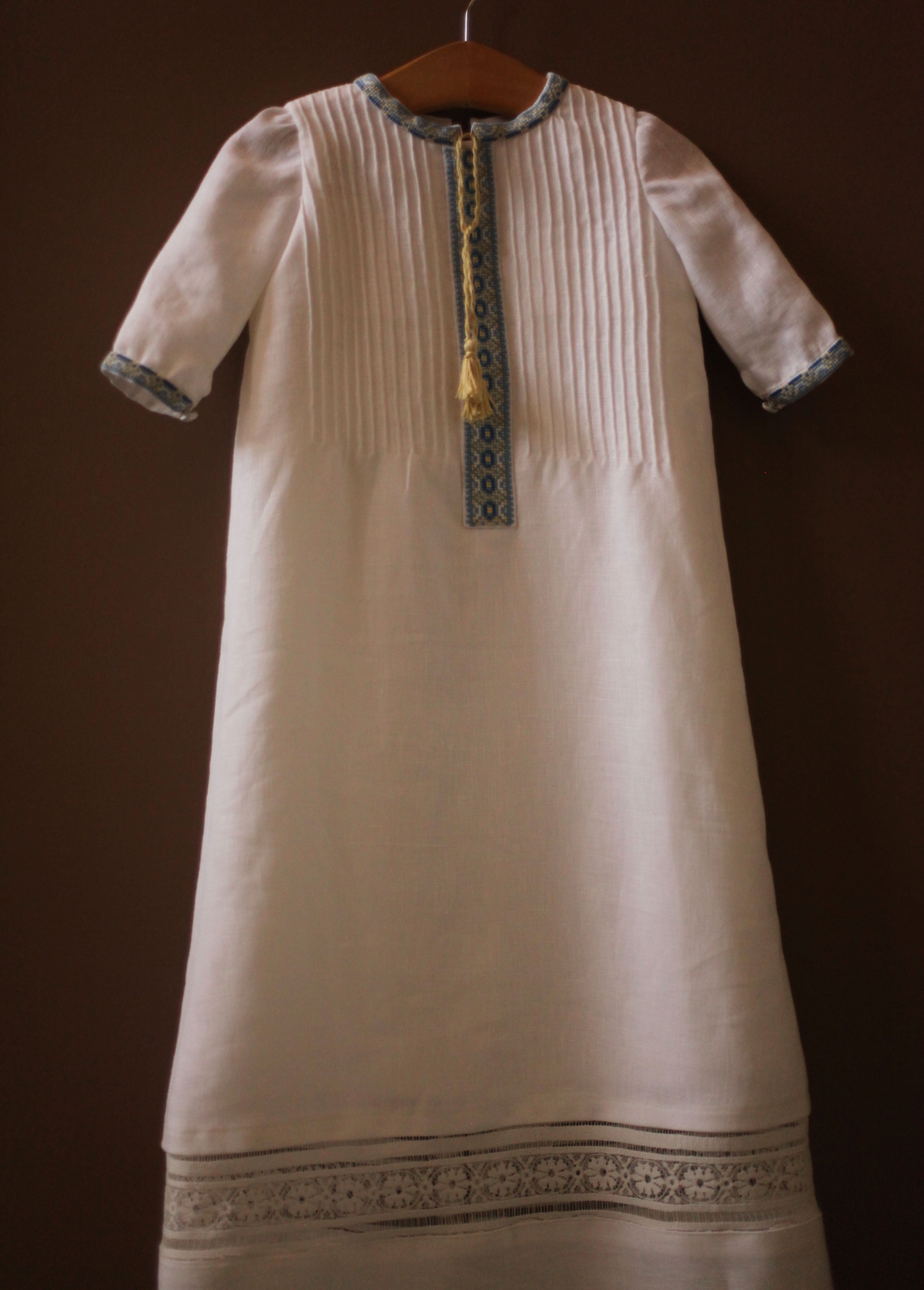 Boys Ukrainian Embroidered Baptismal Gown