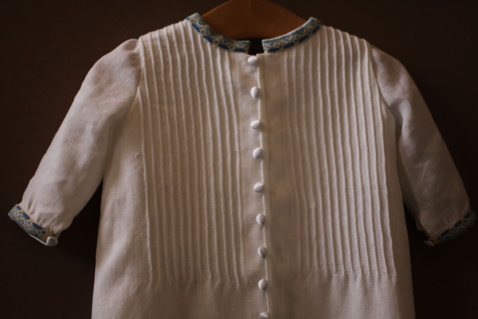 Boys linen Christening Gown 