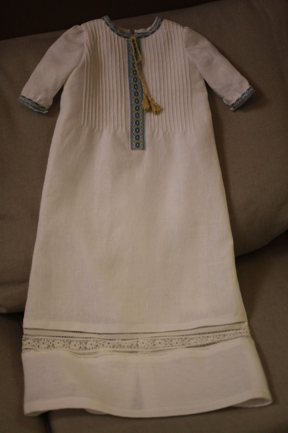 Ukrainian embroidered baptismal gown