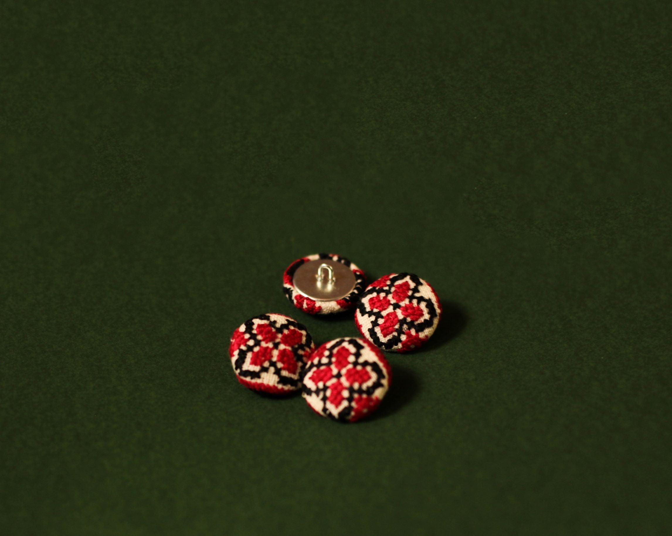 Ukrainian hand embroidered buttons