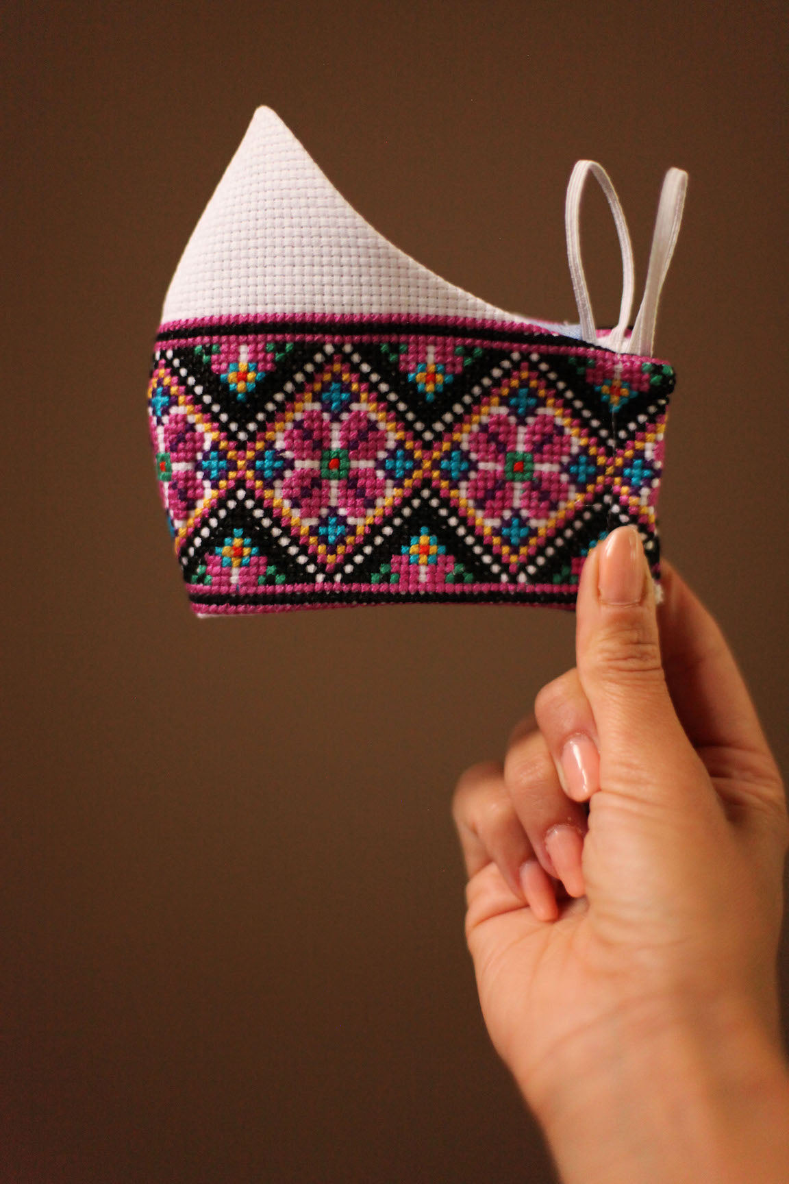 Slavic hand embroidered face mask