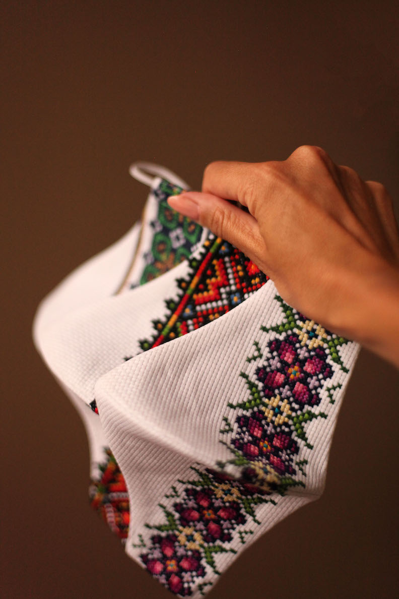 Ukrainian embroidery masks